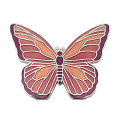 Benutzerdefinierte Zinklegierung Metall weicher Email Purple Butterfly Revers Pin